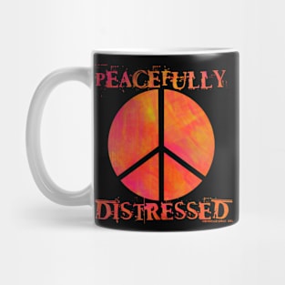 Peacefully Distressed v3 Orange Mug